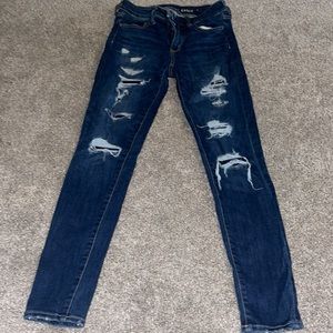 American eagle next level stretch ripped jeans
